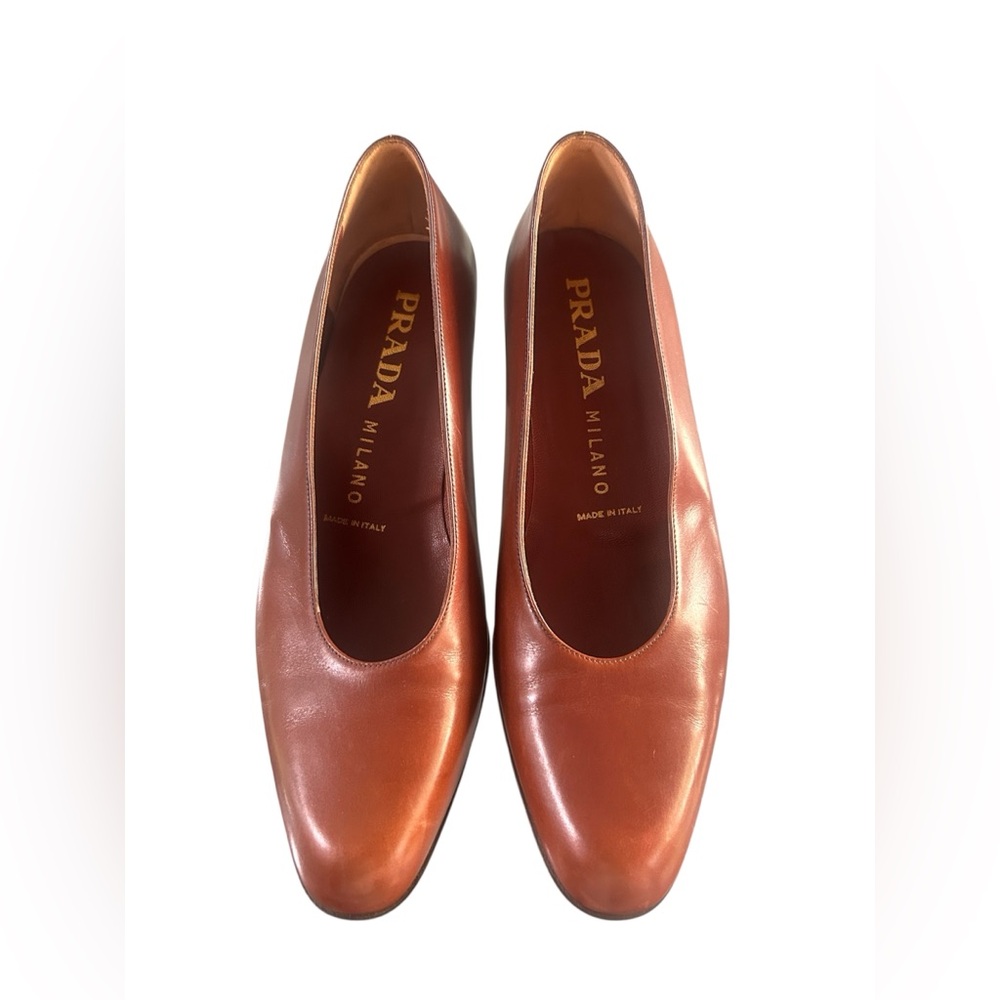 Prada Women's Cognac Kitten Heels